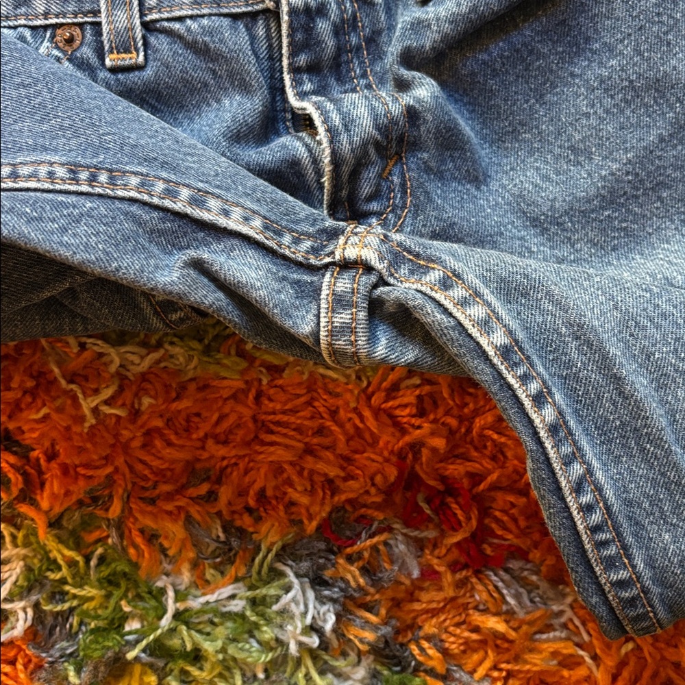 Levi's Vintage 518 Super Low Bootcut Flare Jeans in Classic Blue - Picture 6 of 11